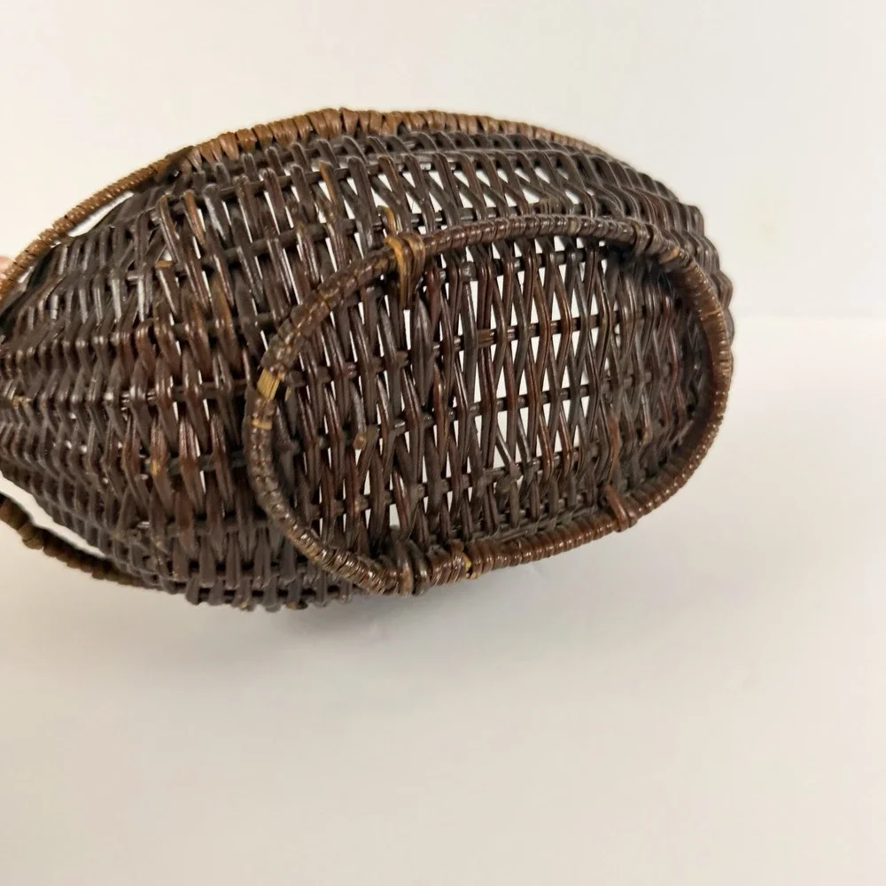 Vintage Wicker Duck Goose Basket Handwoven Bird Basket Rustic Farmhouse Decor